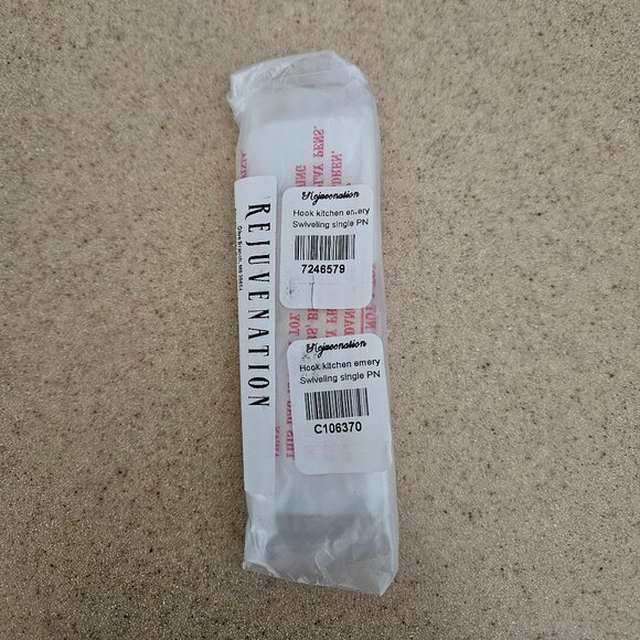 REJUVENATION EMERY POLISHED NICKEL SWIVELING WALL POT RACK UTENSIL HOLDER HOOK - Picture 7 of 8